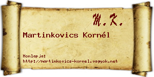 Martinkovics Kornél névjegykártya